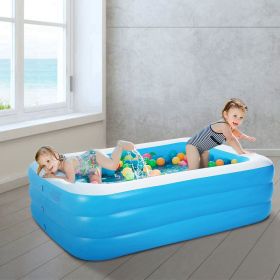 Inflatable Swimming Pools Family Swim Play Center Pool Blow up Kiddie Pool for Family Inflatable Lounge Pool for Kids Baby Adult Inflatable Water