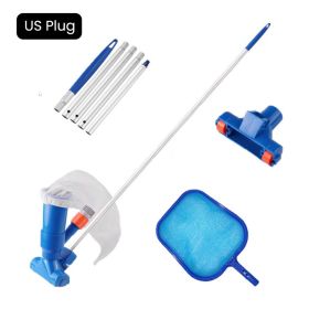 Outdoor Pool Vacuum Cleaning Kit Clean Pool Bottoms Net Pool Filter Swimming Pool Vacuum Cleaner Set Cleaning Skimmer Pool Tool (Ships From: China, Color: A)
