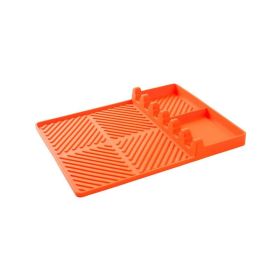 Side Shelf Mat Grill Pad for Outdoor Grill Kitchen Counter (Color: Orange, Type: Kitchen Supplies)