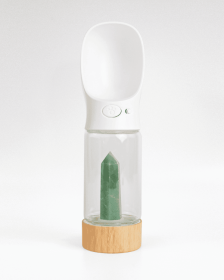 Urban Oasis - Crystal Infused Pet Water Bottle (Crystal: Green Aventurine)